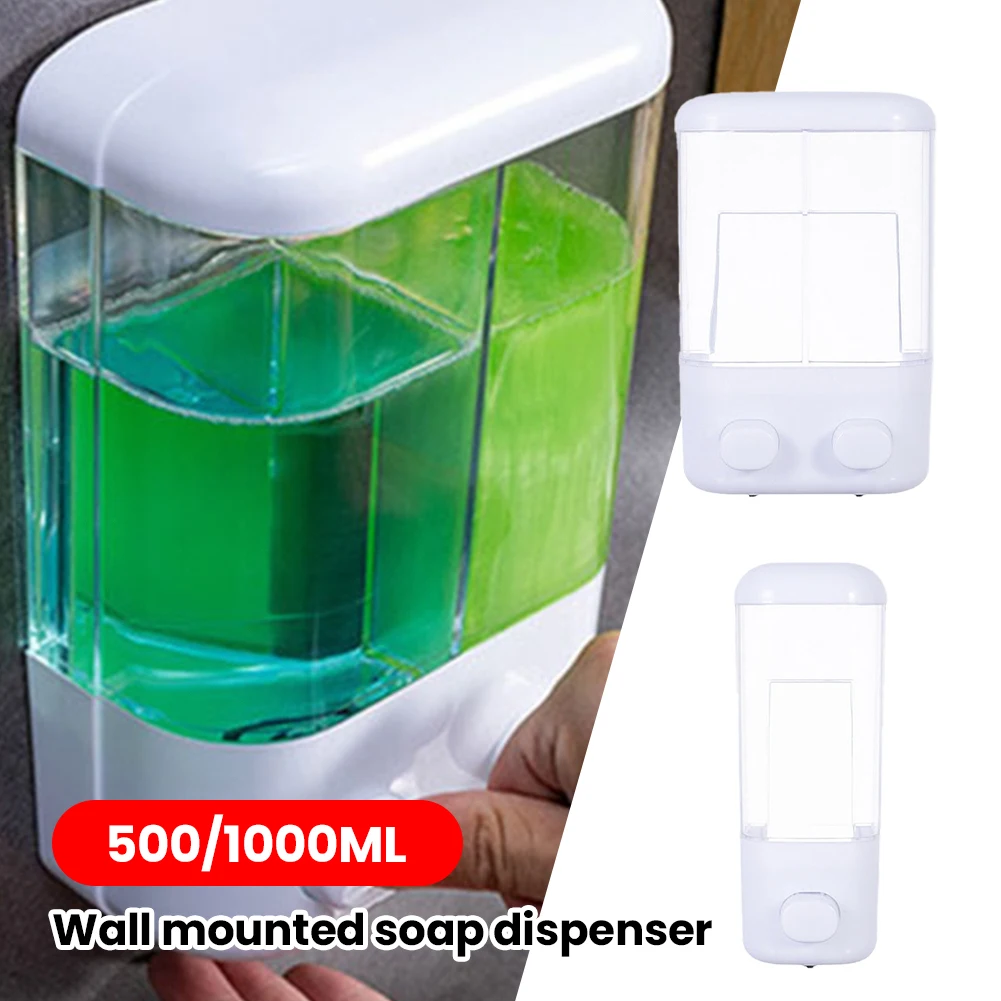 

500/1000ML Soap Lotion Dispenser Waterproof Liquid Soap Pump Dispenser Multifunction Manual Soap Dispenser for Bathroom Washroom