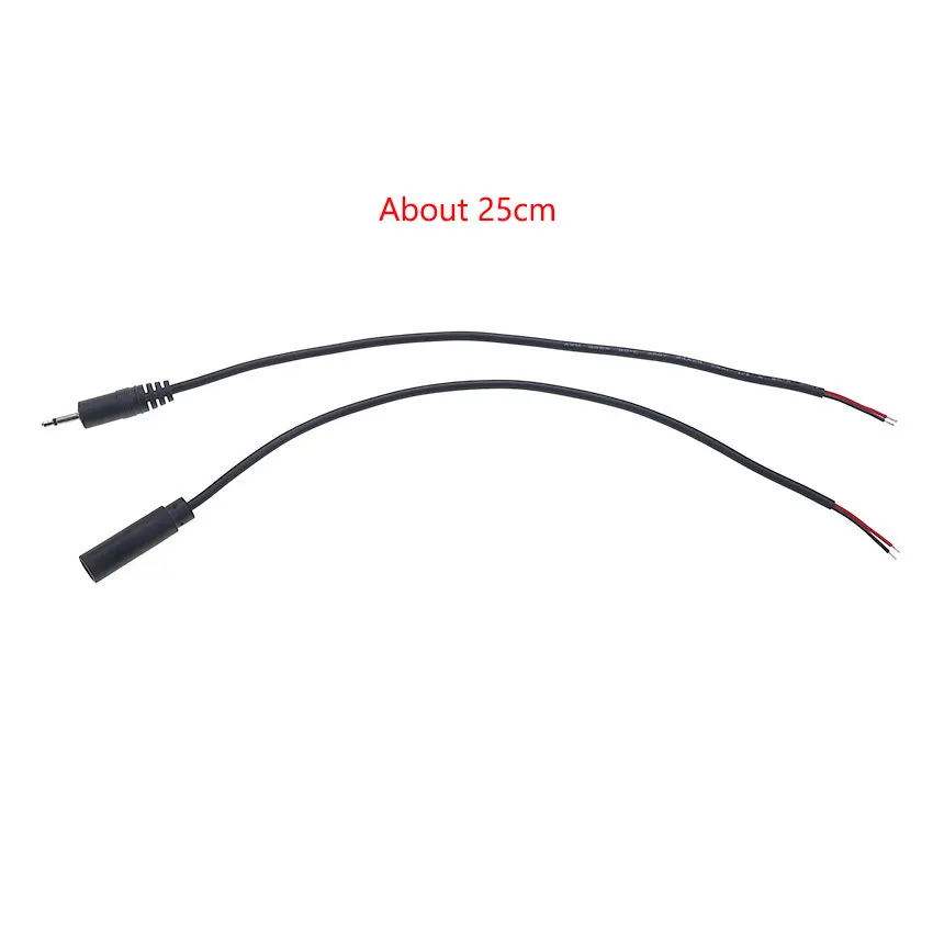 YuXi 2.5mm 3.5mm Male Female 2/3/4 Pole Mono/Stereo Aux Plug Jack Connector To Bare Wire End For DIY Audio Headphone Cable