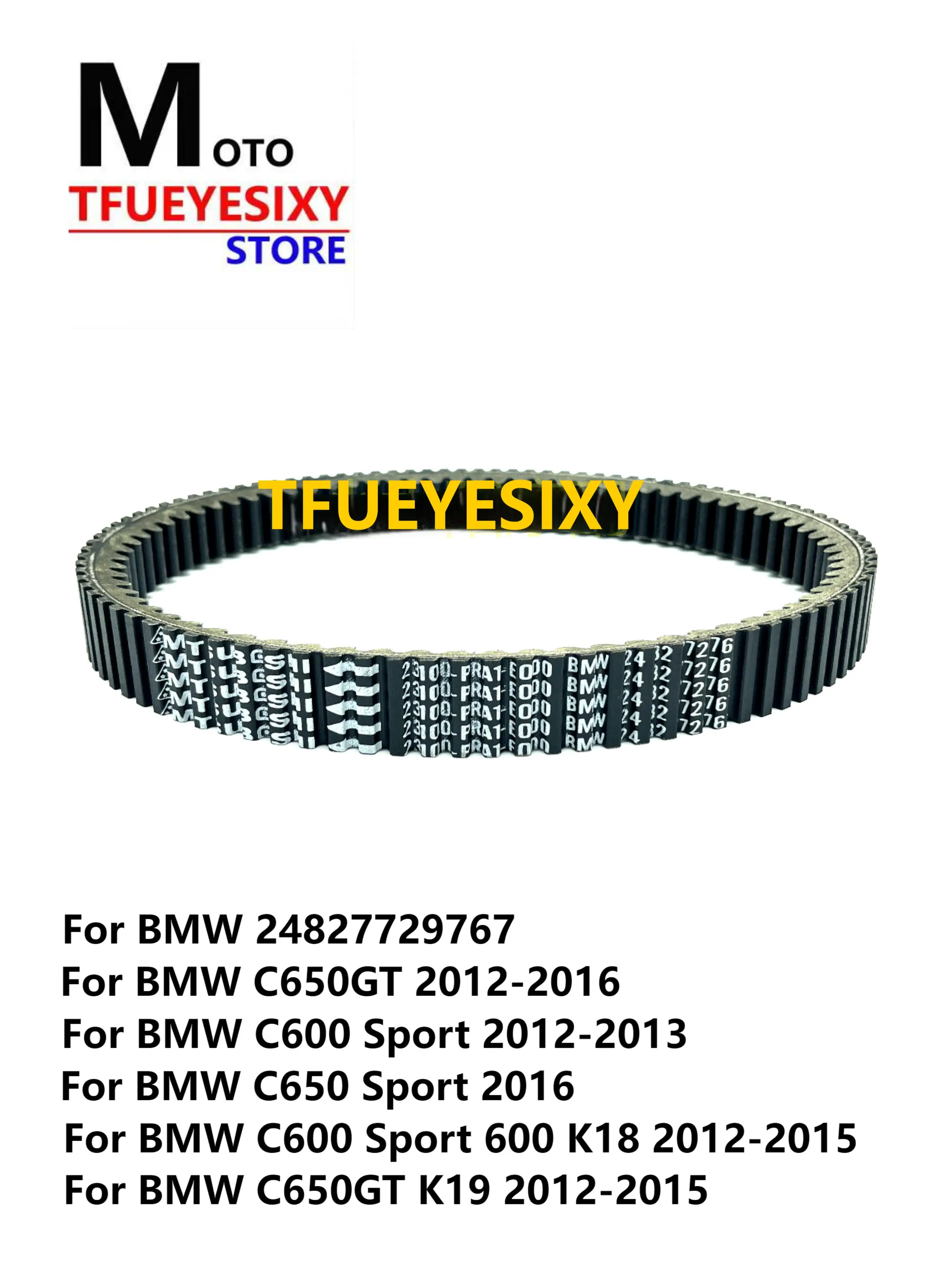 TFUEYESIXY Kevlar Drive Belt For BMW C650GT 2012-2016 BMW C600 Sport 2012-2013 24827729767 BMW650 2016 C600 Sport K18 Drive Belt