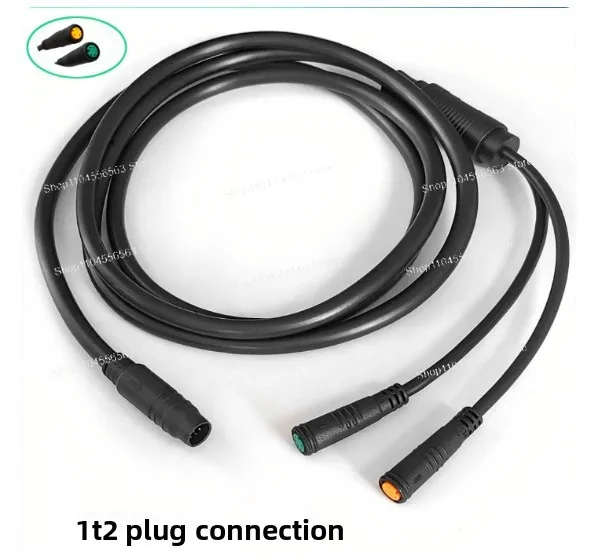 Electric bicycle waterproof cable adapter 1T2/1T5