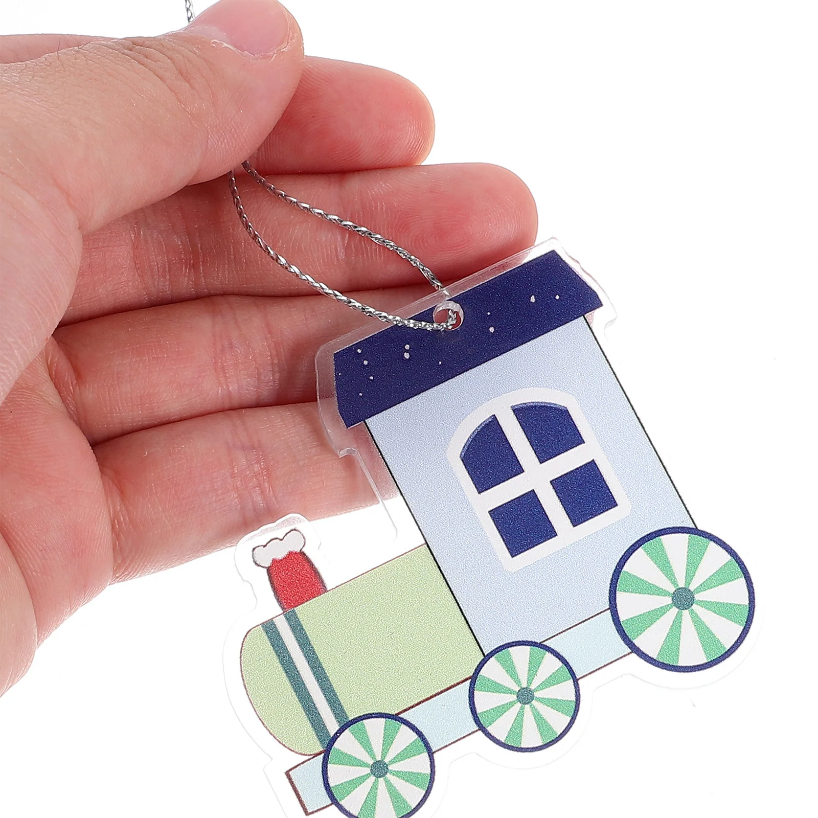 

4Pcs Christmas Tree Hanging Decorations Cute Xmas Ornaments Set Xmas Tree Deer Gingerbread House Pendants Festive Holiday Decor