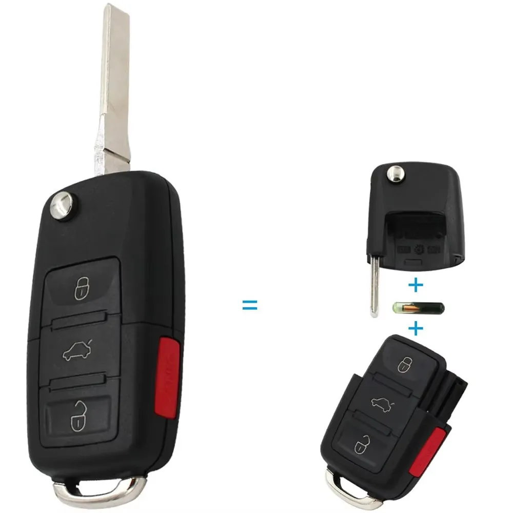 NBG9259626 1K0959753P 315MHZ ID48 Flip Key Remote Control For VOLKSWAGEN VW GOLF EOS GTI Rabbit JETTA Car Fob 4BTN 1K0 959 753 P view 3