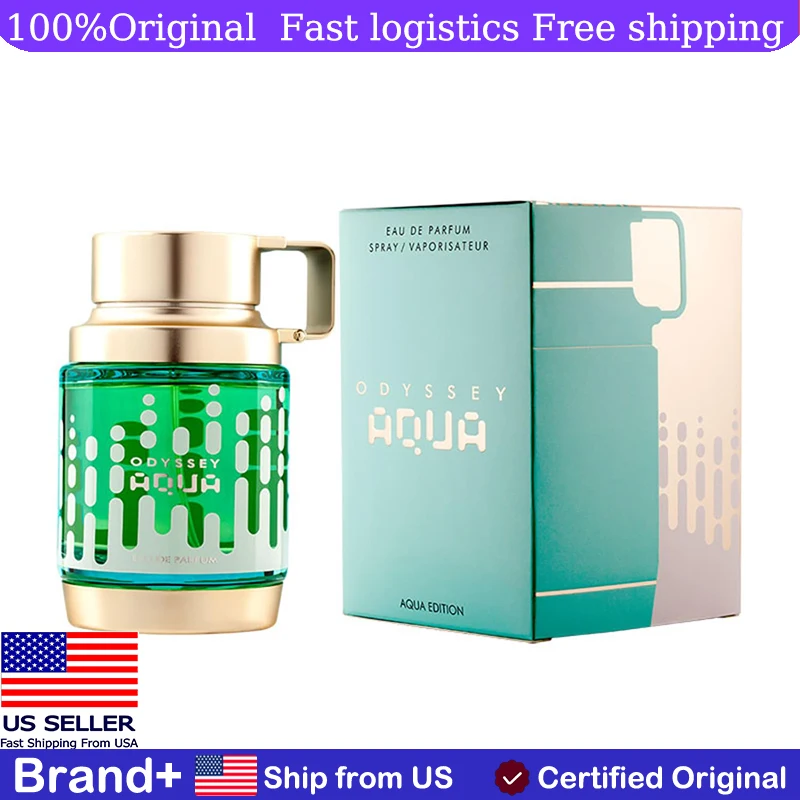 

Armaf Odyssey Aqua Edition for Men Eau De Parfum Spray 3.4 Ounce Cologne Persistence Arabian Women's Perfume Pheromone Portable