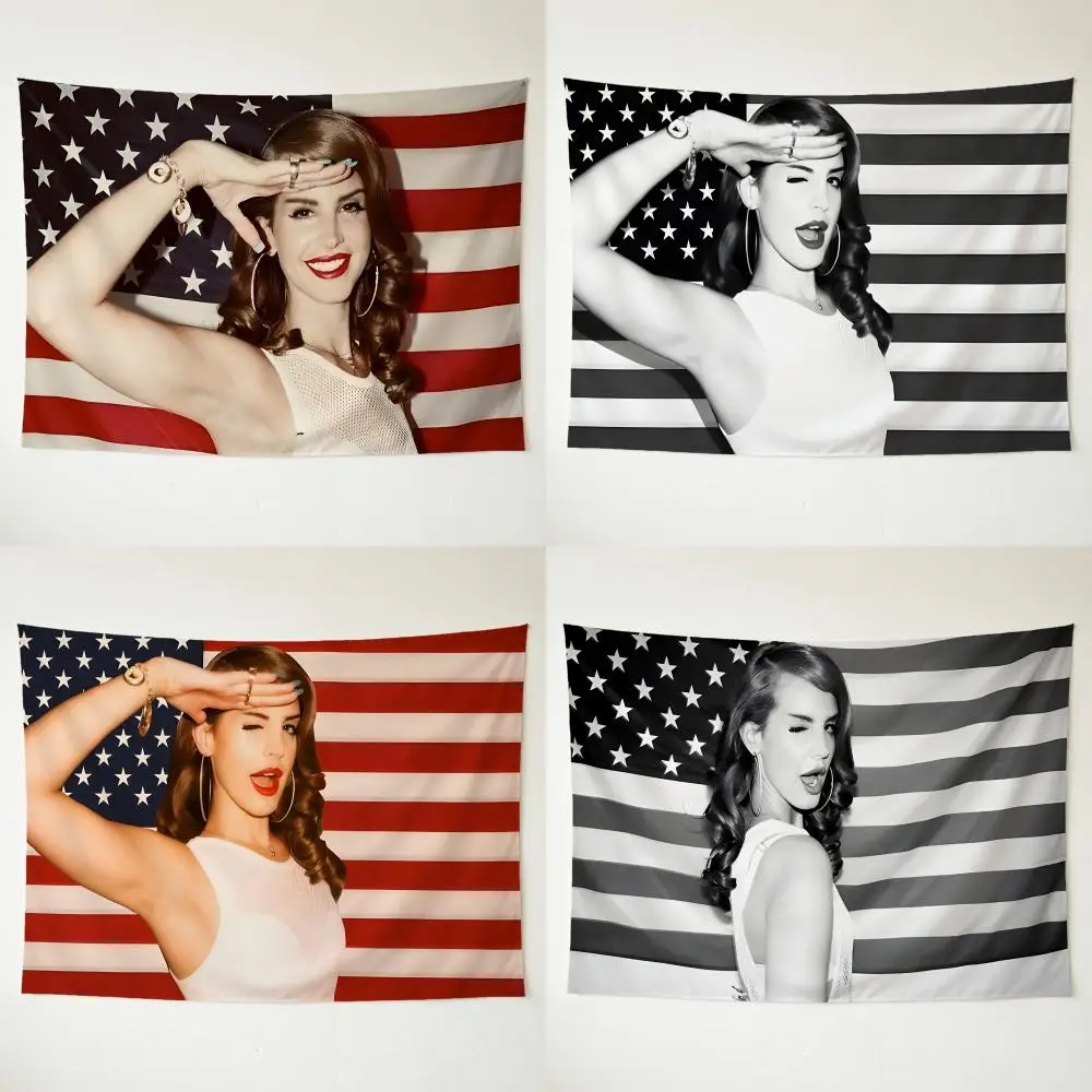 Singer Vintage Pop Lana Del Rey Tapestry Washable Soft Daily Wall Hanging Decor for Living Home Room Bedroom