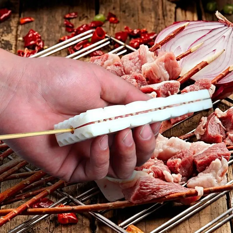 Manual Kabob Mould Portable Reusable Barbecue Meat Skewer Box For Parties  BBQ Gadget for Camping, Family Gathering, Picnic