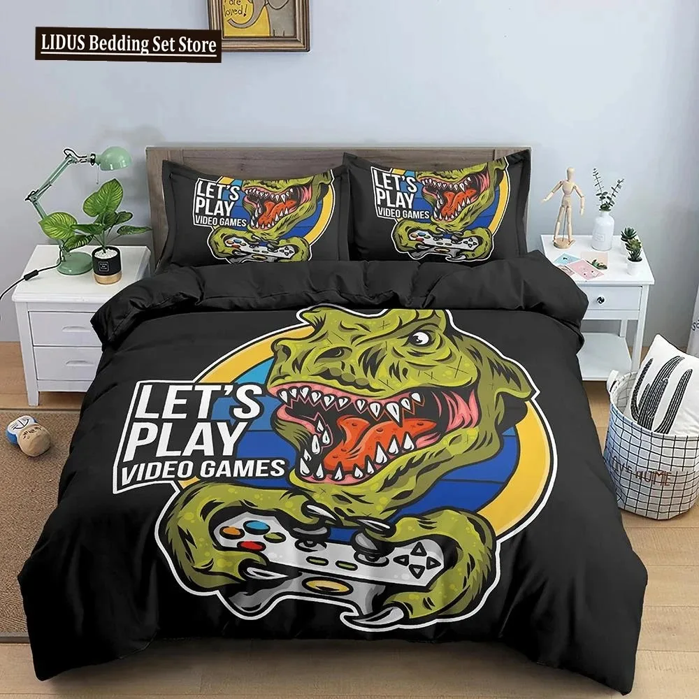 

Gamepad Comforter Cover Twin Size Play Gamer Bedding Set Kids Young Man Video Games Polyester Duvet Cover Teens Game Quilt Cover