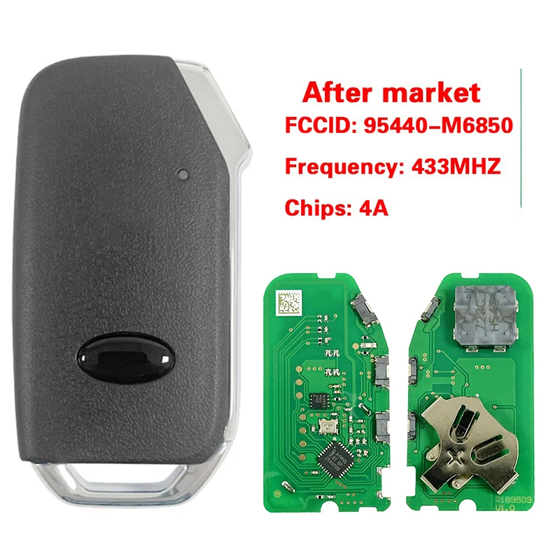 

CN051292 Послепродажный 3-кнопочный смарт-ключ FCC 95440-M6850 4A чип 433 МГц без ключа для Kia Cerato 2022-2023