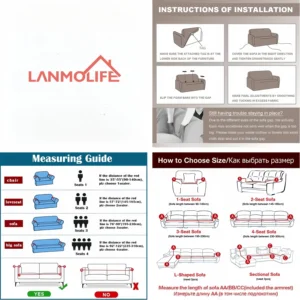 أفضل 12 أغطية أريكة Leroy Merlin مبيعا - رقم 12