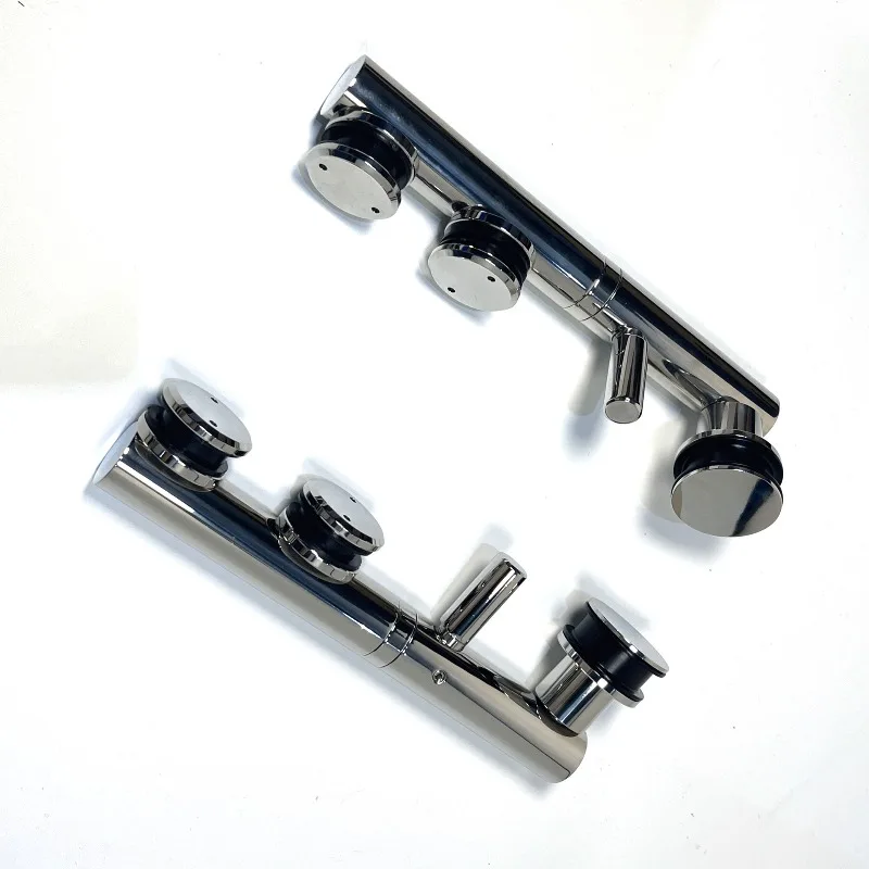 

Stainless steel foldable pulley glass sliding door set shower room sliding door accessories