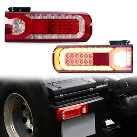 1개 24V LED 트럭 테일 라이트 LED 후미등 벤츠 트럭 악트로스 MP4 5용 후미등 후방 정지 브레이크 램프 테일 라이트