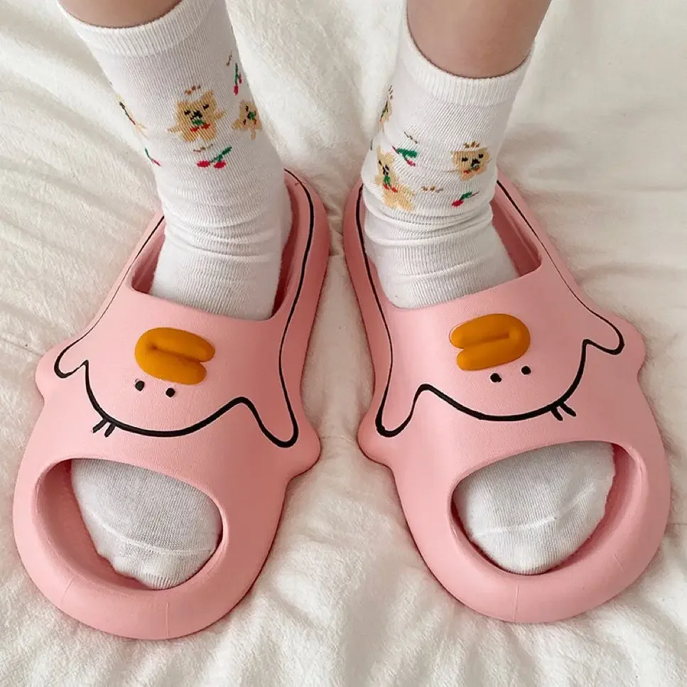 Pantoufles d'intérieur Anime pour femmes, chaussures de maison, sandales pour dames, optique mignonne, extérieur HOCartoon, Parker ouvert, tendance, Kawaii, 2024