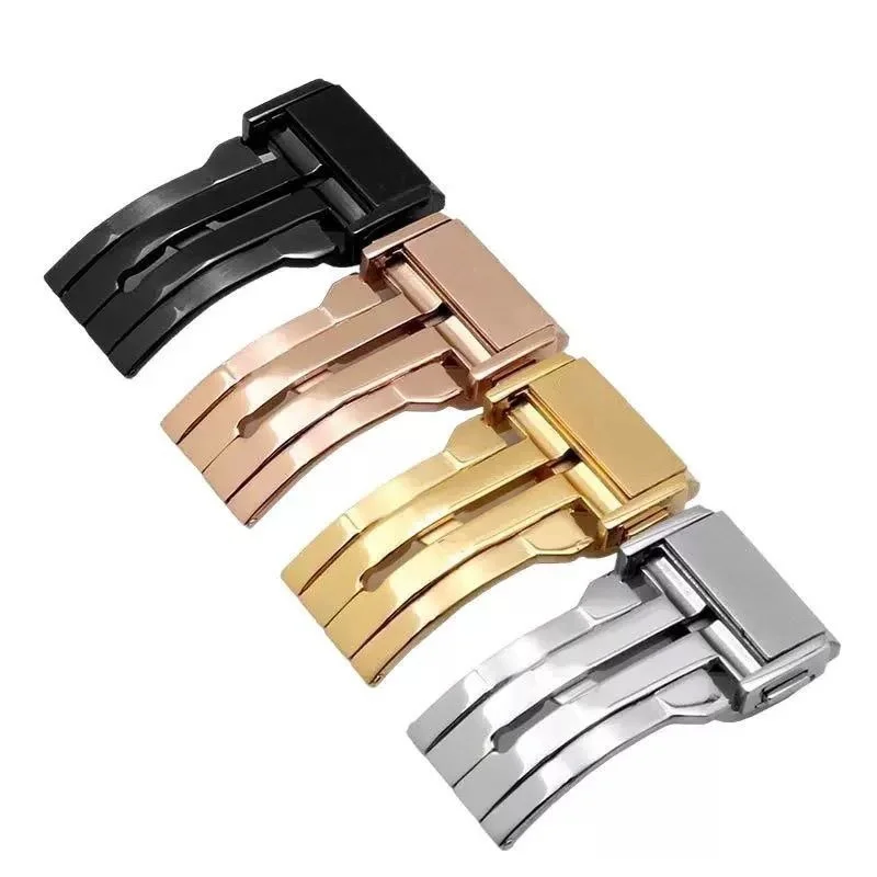 For Hublot BIG BANG Classic Fusion Series Watch Band Safety Folding Butterfly Buckle 316 Stainless Steel Clasp Button 18 20 22mm