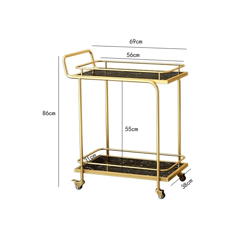 

Serving Drawing Room Hotel Salon Trolley Dining Room Cosmetic Tea Bedside Salon Trolley Carrito Auxiliar Beauty Furniture HDTC