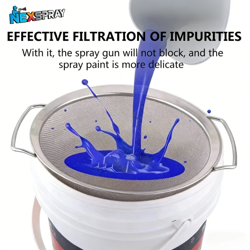 For Filtering Impurities andProtecting The Paint Spray Gun Paint Filter Bucket Strainer Stainless Steel Fine Mesh Paint Strainer