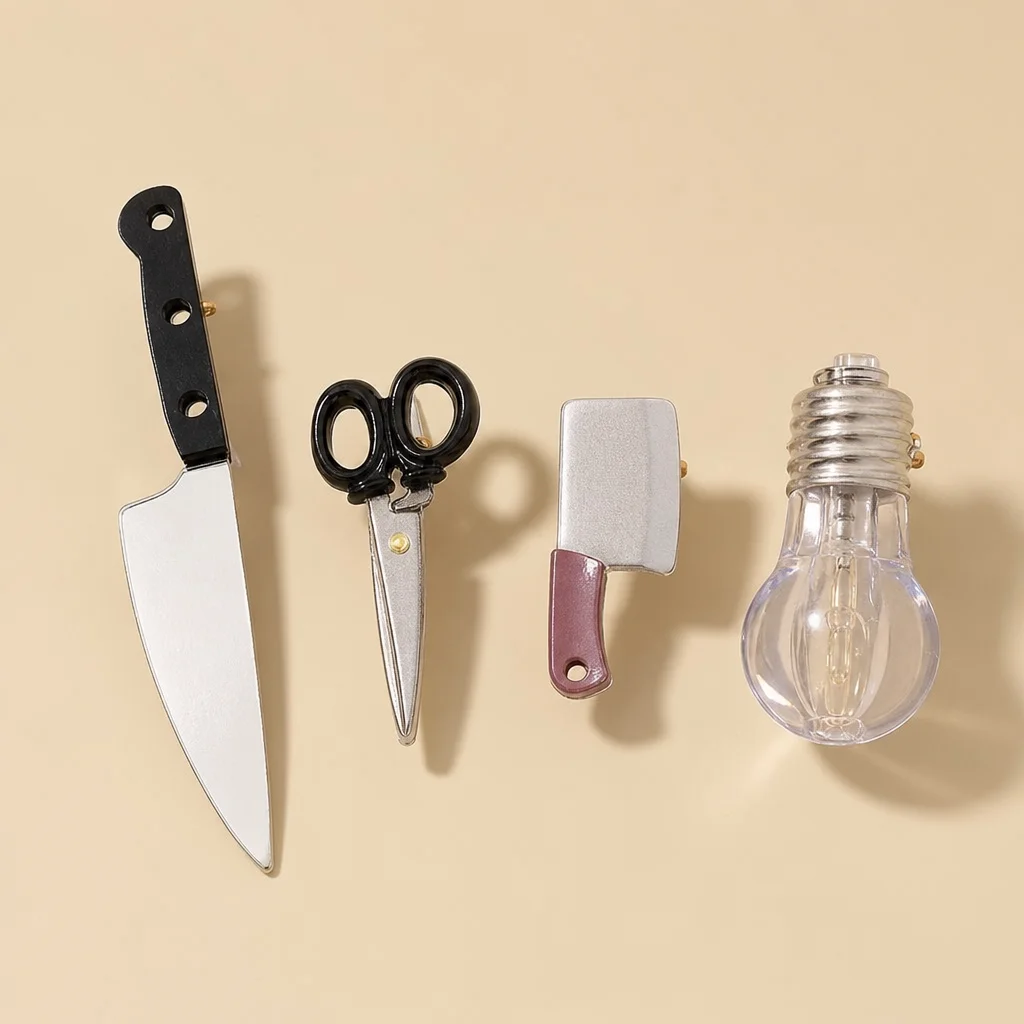 4개 재미있는 참신한 모양의 헤어 바레트 가위, 주방칼 - Women Kitchen Accessories 리뷰 및 가격