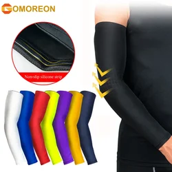 GOMOREON 1Pcs Cooling Arm Sleeves for Men Women Outdoor UV Protection Sports Sleeves for Basketball Football Volleyball Cycling