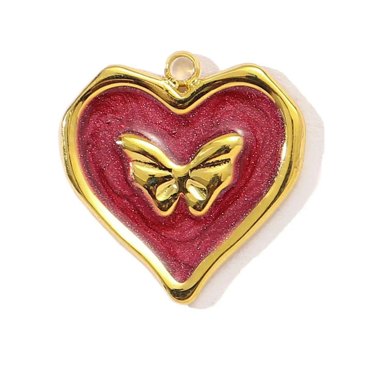 

3Pcs/Lot Stainless Steel Heart Charms Enamel Colorful Pendants For DIY Making Earrings Necklace Jewelry Accessory Wholesale