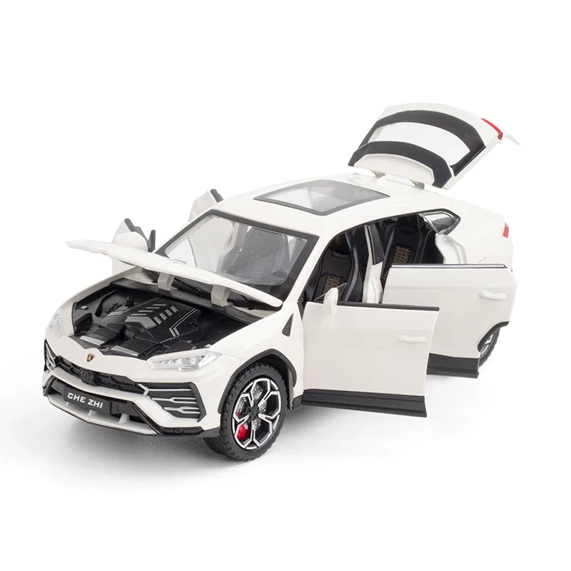 1:24 Scale Lamborghini URUS Alloy Model Car SUV Vehicle Diecast Toy Metal Collection Simulation Sound And Light Children\'s Gift