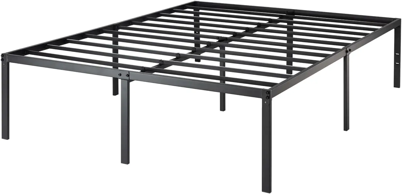 Sha Cerlin Heavy Duty Platform Bed Frame Queen Size, No Box Spring Needed, Slots For Headboard Attachment, Easy Assembly,