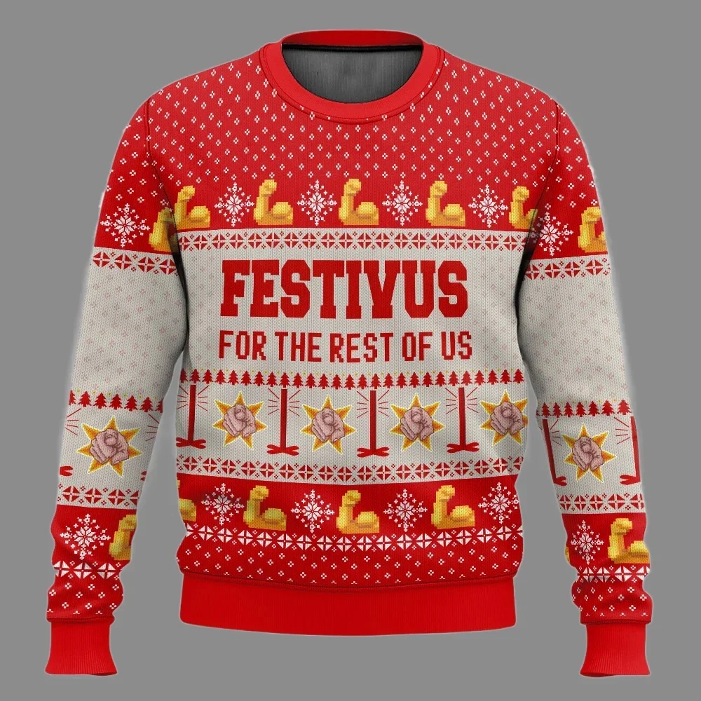Festivus for The Rest of Us Ugly Christmas Sweater Spring Women Men Pullover Tops 2026 New Fashion Couple Hoodie Sweatshirt