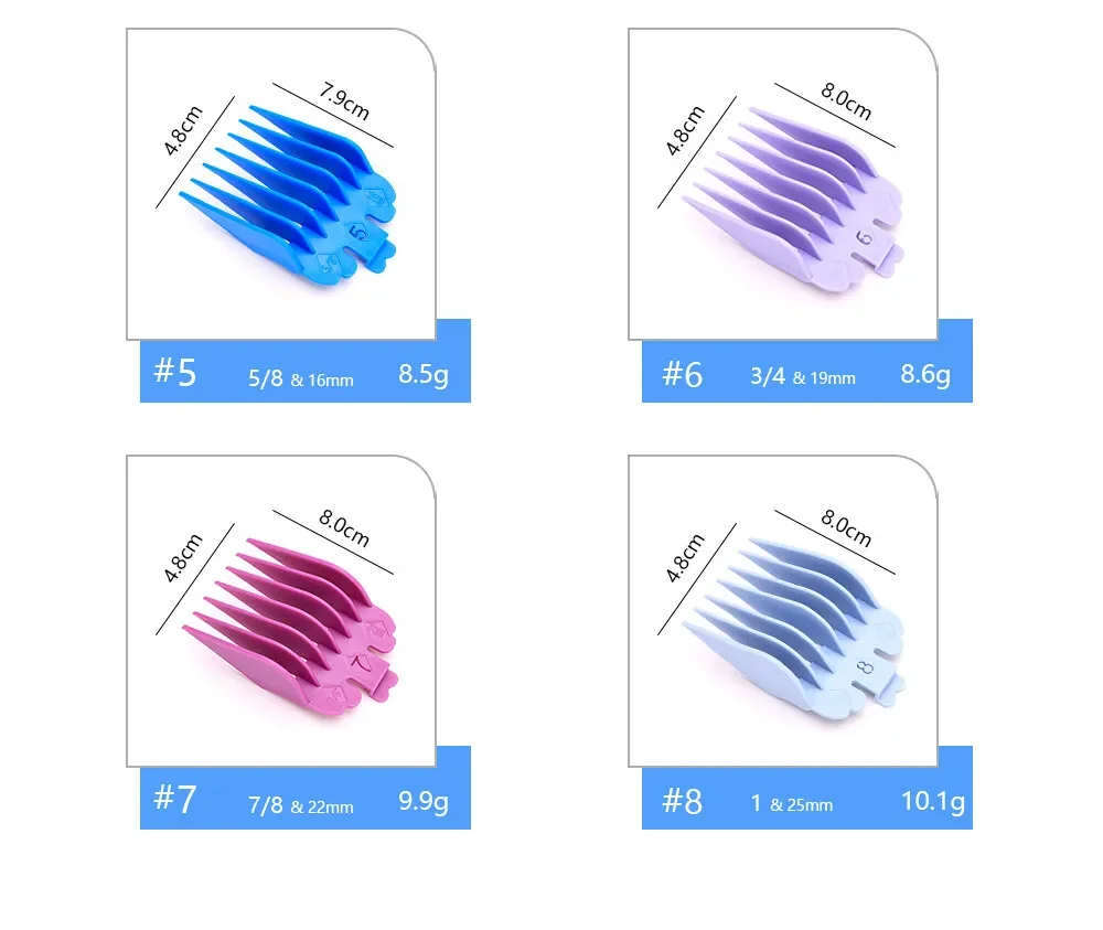 10Pcs Hair Clipper Limit Comb Salon Cutting Guide Replacement Set Professional Electric Hair Trimmer Accessories For Wahl