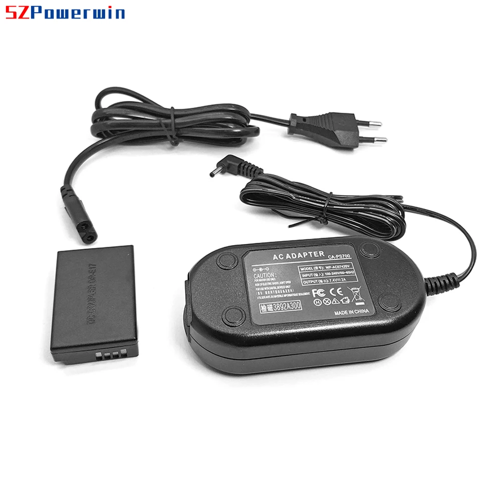 Powerwin ACK-E17 ACKE17 Camera Adapter DR-E17 Coupler Dummy Battery for Canon EOS M6 M3 M5 providing DC 7.4V/2A Power Supply