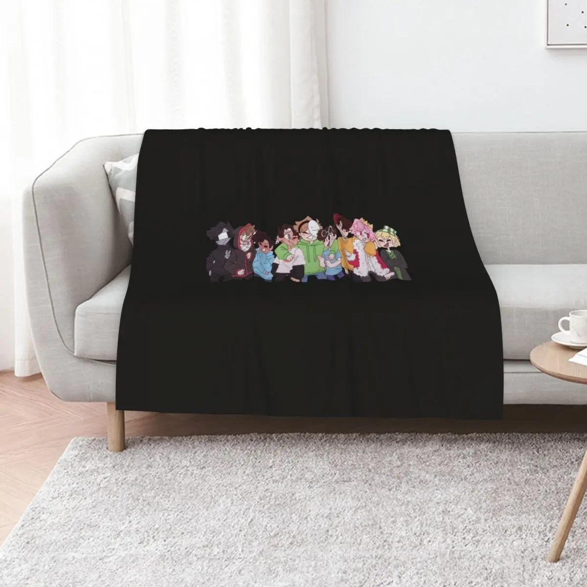 dream smp all members Throw Blanket Nap Decorative Throw Decorative Sofas Fashion Sofas Plaid on the sofa cosplay anime Blankets
