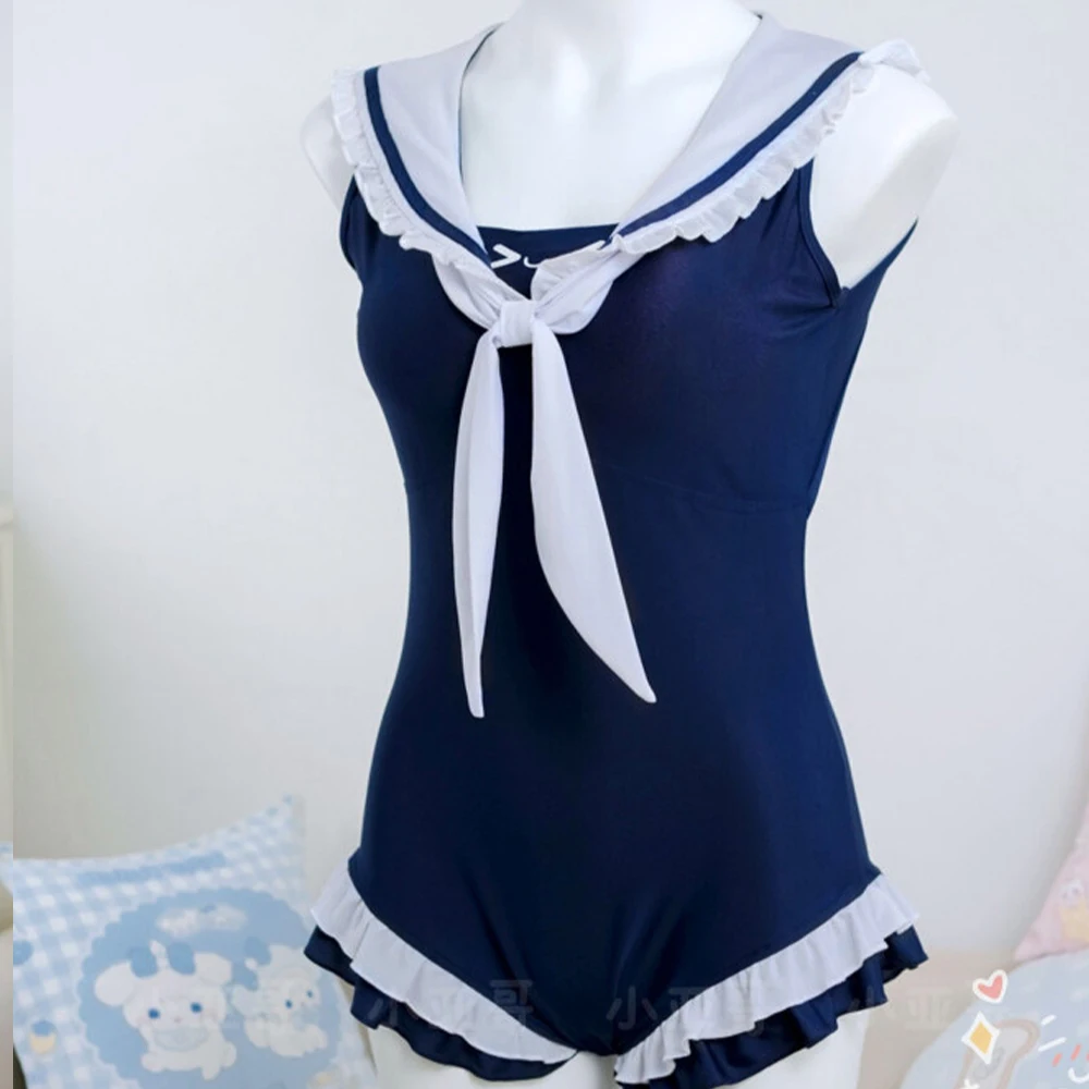

Sweet Anime Sailor Collar Bikini Y2Kgirl Swimsuit Dopamine Holiday Style Short Skirt Swimsuit Summer New One-Piece Swimsuit2026