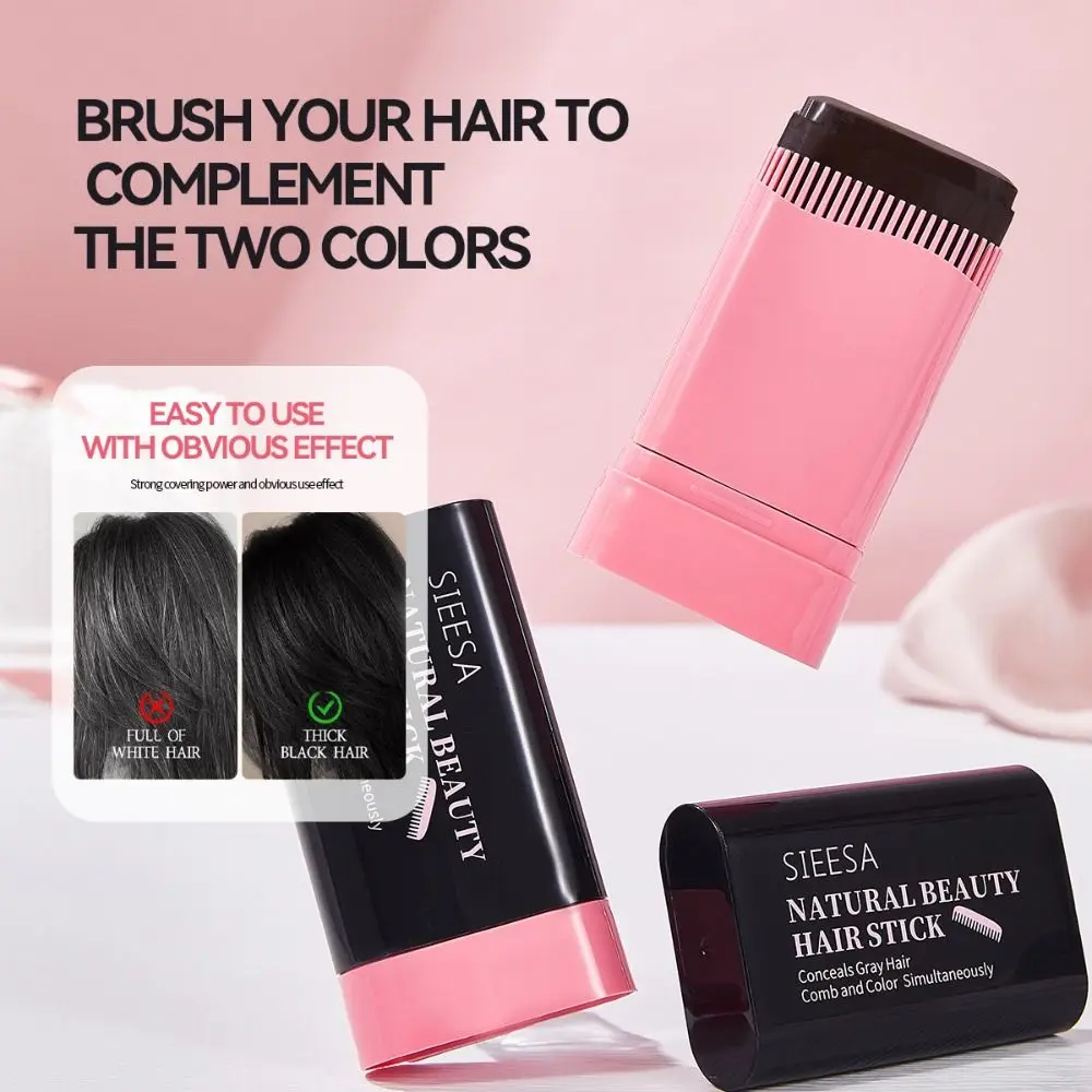 New Waterproof Comb Hair Dye Black Color Easy to Use 2 in 1 Instant Dye Sweat-proof Hair Dye Comb Stick for Gray Hair Coverage