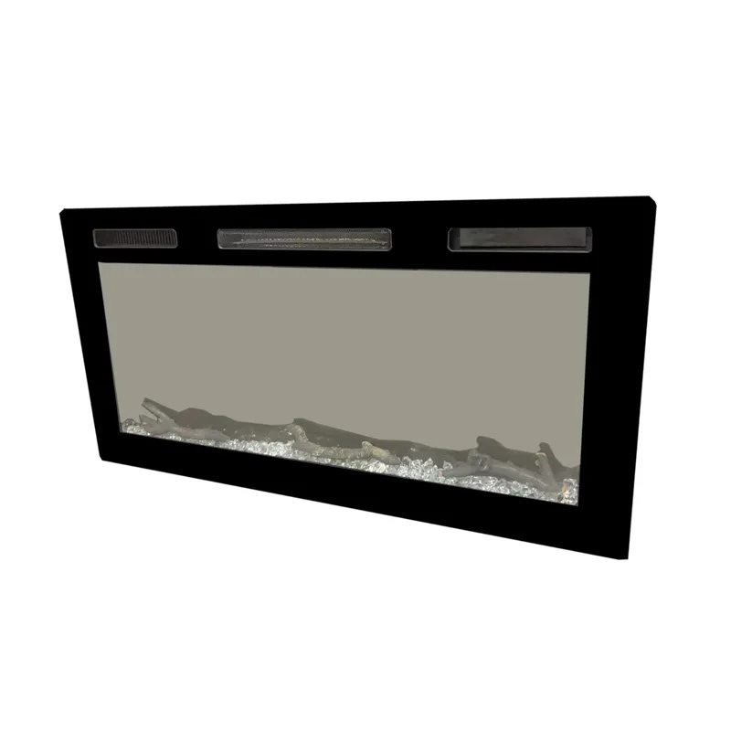 Home Heating Wall-Mounted Electronic Fireplace Decorative Realistic Flame 36/42/50/60/68/72 Inch Intelligent Background