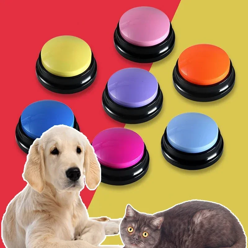 Pet Sound Box Recordable Talking Button Cat Voice Recorder Toy for Communication Training Tool Squeeze Box Dog Toys image 2