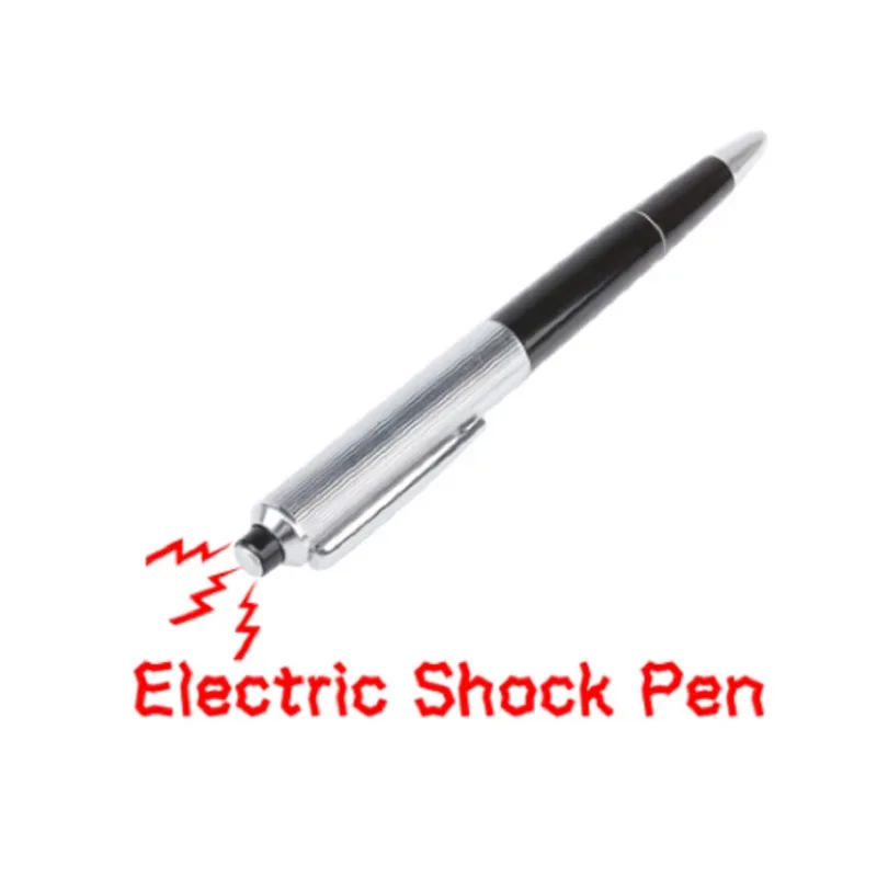 1pcs Creative Electric Shock Pen Toy Electric Person Writing Pens Utility Gadget Gag Joke Prank Trick Novelty Friend's Best Gift