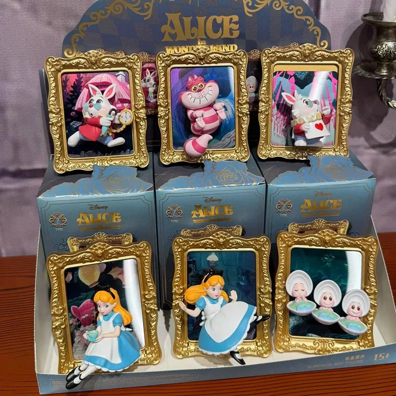 

Miniso Disney Alice Art Gallery Series Blind Box Doll Trendy Fridge Sticker Collectible Ornament for Play Decor