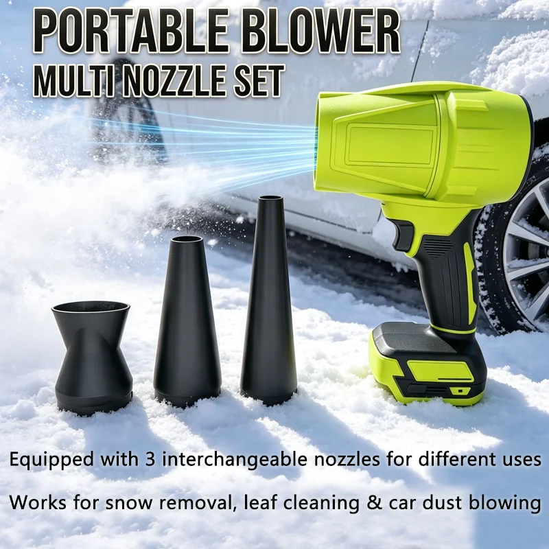 Turbo Jet Blower Leaf Blower Strong Turbo Fan wireless blower Car Drying After Wash Handheld Snow Blower Garden Maintenance