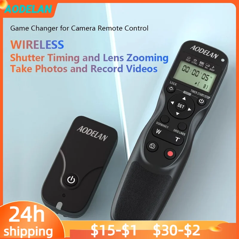 Camera Wireless Shutter Release with Zoom Timer Remote Control for Sony ZV-1 A7 A7IV A7R A7RV A7s A99II A6600 A6500 A6400 A6300