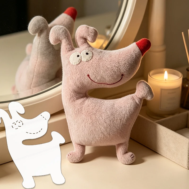 YOMDID 1pc Funny Tilted Head Dog Pillow Sewing Template For Craft Lovers, DIY Fabric Dog Template, Beginner-Friendly Patchwork