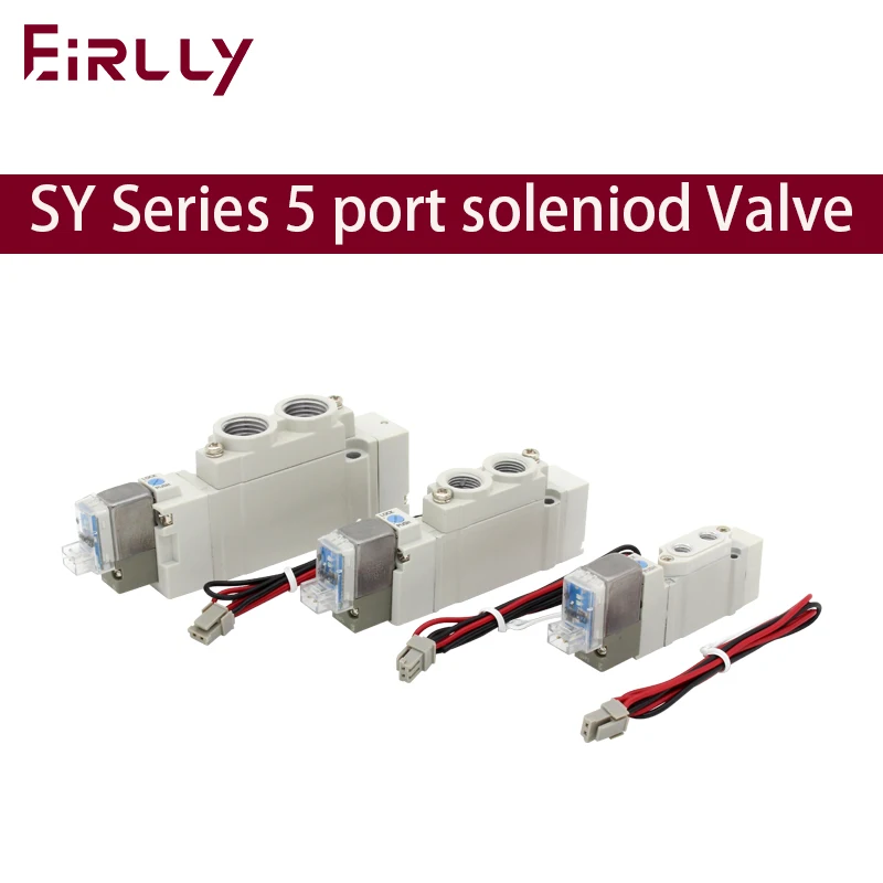 

High Quality SMC Type 5 port 2 Solenoid Valve SY3120 SY5120 SY7120-4LZD/5LZD/6LZD Normal Close Internal Pilot Automation Valve