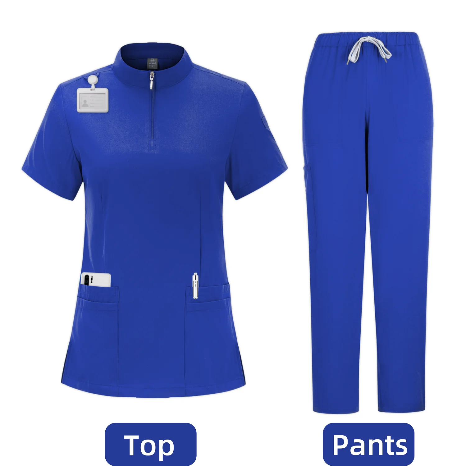 Unisex Medical Uniforms for V-neck Nurse Scurbs set Women Hospital Doctor Workwear Oral Dental Surgery Work Uniform short sleeve