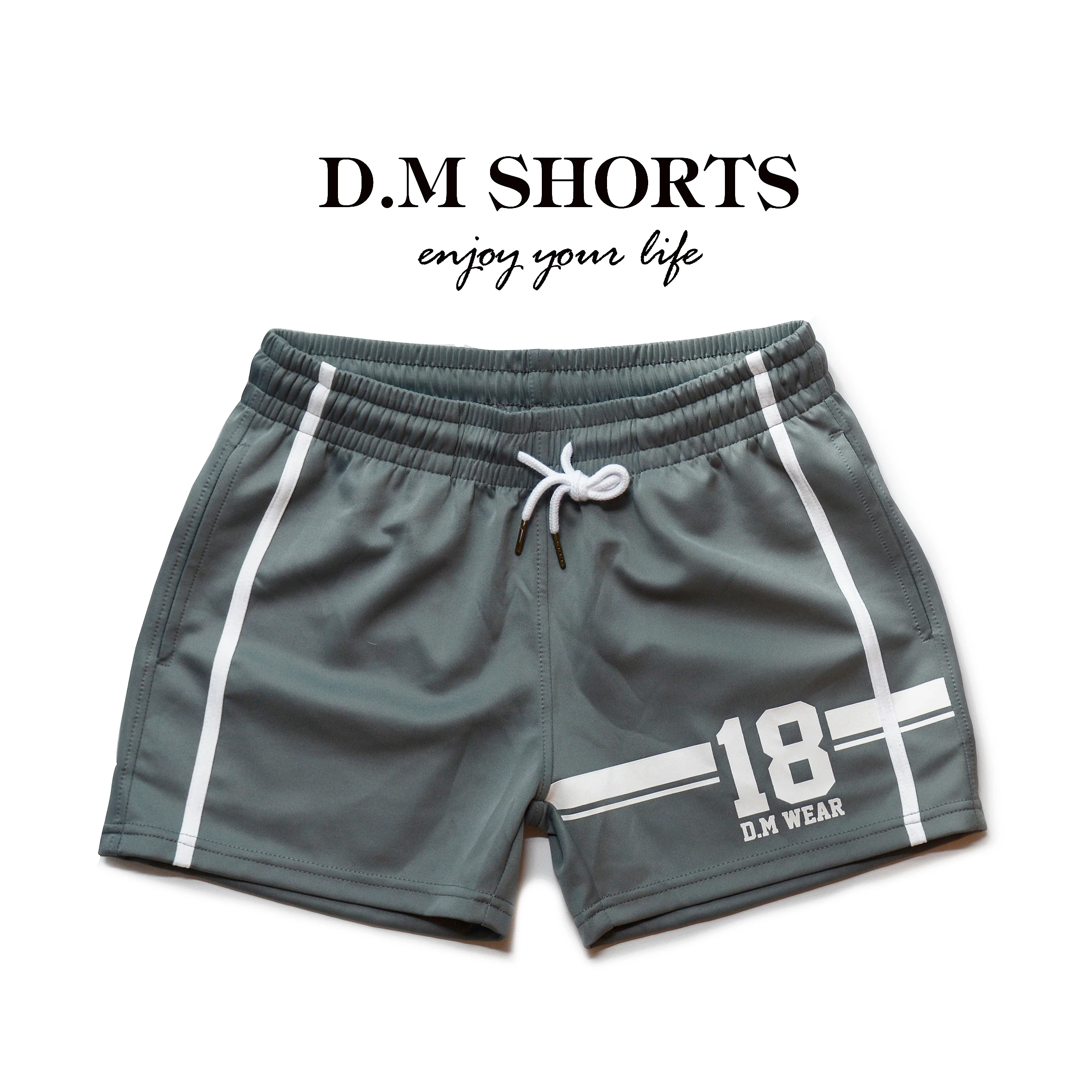 D. M Men\'s Underwear Low Rise Sexy Fashion Pants Home Pants Letters 18 Pajama Shorts Sports Lanyard Yoga