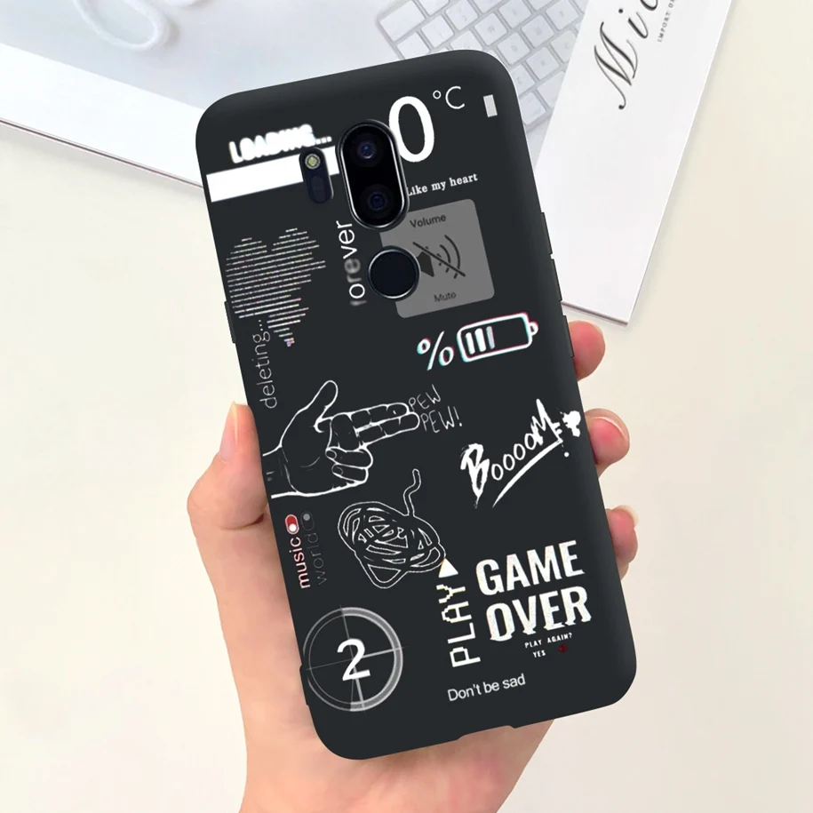 LG G7 ThinQ LM-G710N LM-G710 휴대폰 실리콘 케이스, 인기있는 나비 레오파드 소프트 펀다, LG G7 플러스 G7 + 보호대