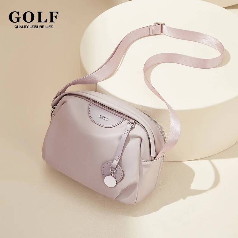 GOLF Women Crossbody Bags Shoulder Messenger Sling Bag Vintage Elegancki portfel Młodzieżowe torby damskie Mini Crossbody Bag Cute Pink