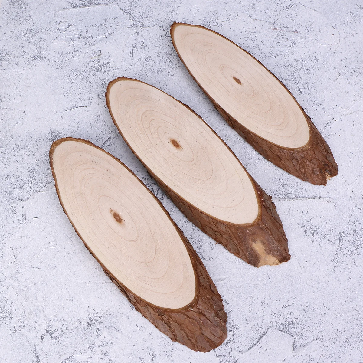 

3Pcs Round Wood Slices Natural Wooden Boards Fine Polished for DIY Craft Home Birthday Party Wedding Decoration Hanging Painting