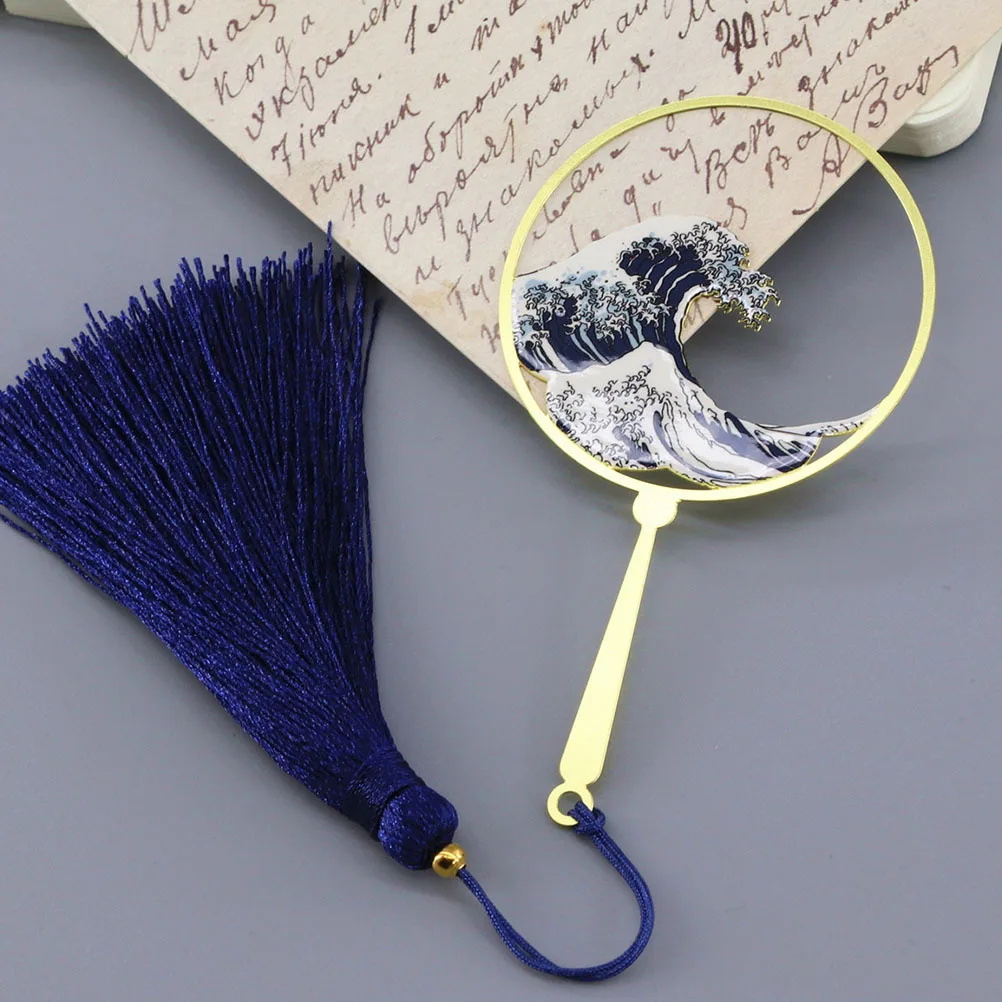 

1pc Sea Wave Modeling Bookmark Lovely Panda Design Multipurpose Hanging Decor For Graduation Gift Bookmarks Craft Tassel Decor