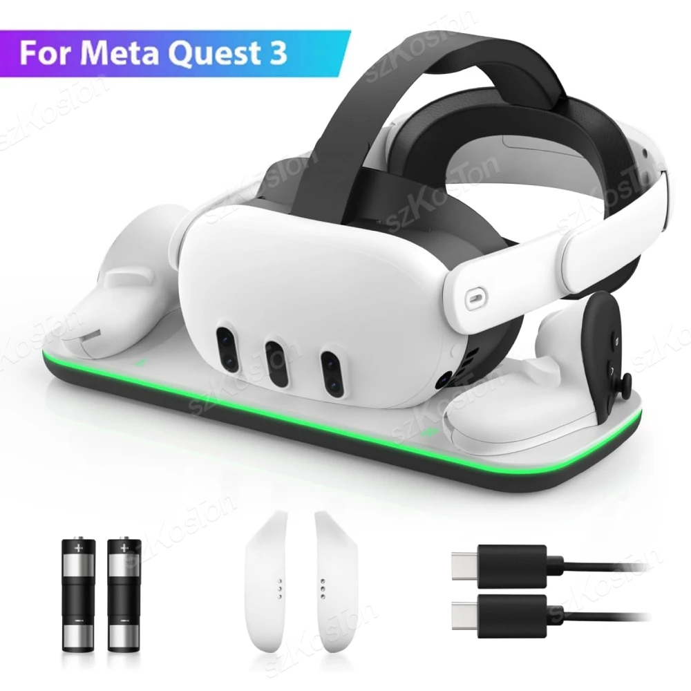 

Charging Dock for Mate Quest 3 VR Headset & Controllers Fast Charging Station Display Stand for Meta Quest 3 Accessories