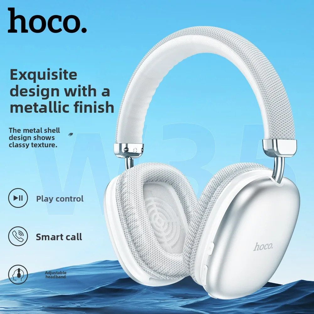 HOCO Air Upgrade inalámbrico Bluetooth 5,3 auriculares de música micrófono Audio HiFi auriculares estéreo sonido deporte auriculares 40MM controlador 45 horas