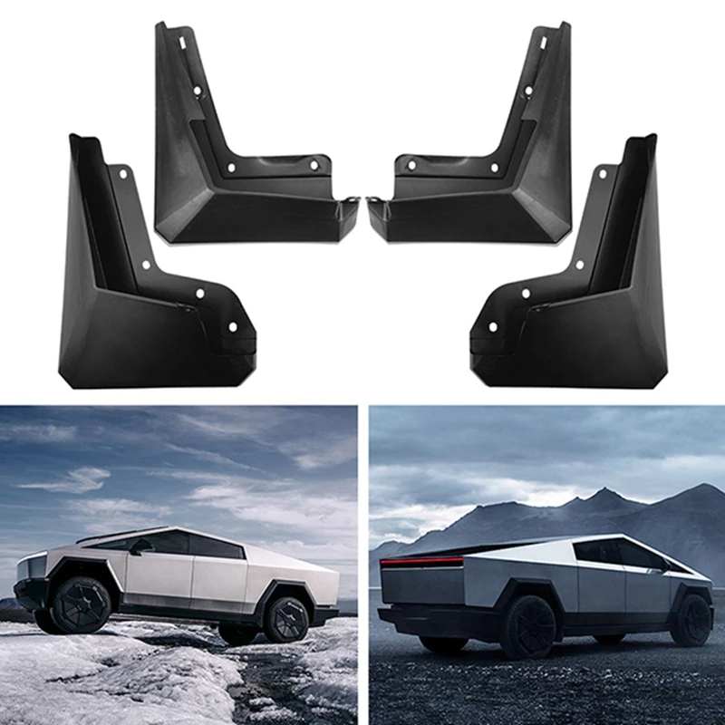 Car Mudguards For Tesla Cybertruck 2024 Front Rear Mud Flaps Guards Splash Fender Car Exterior Accessories