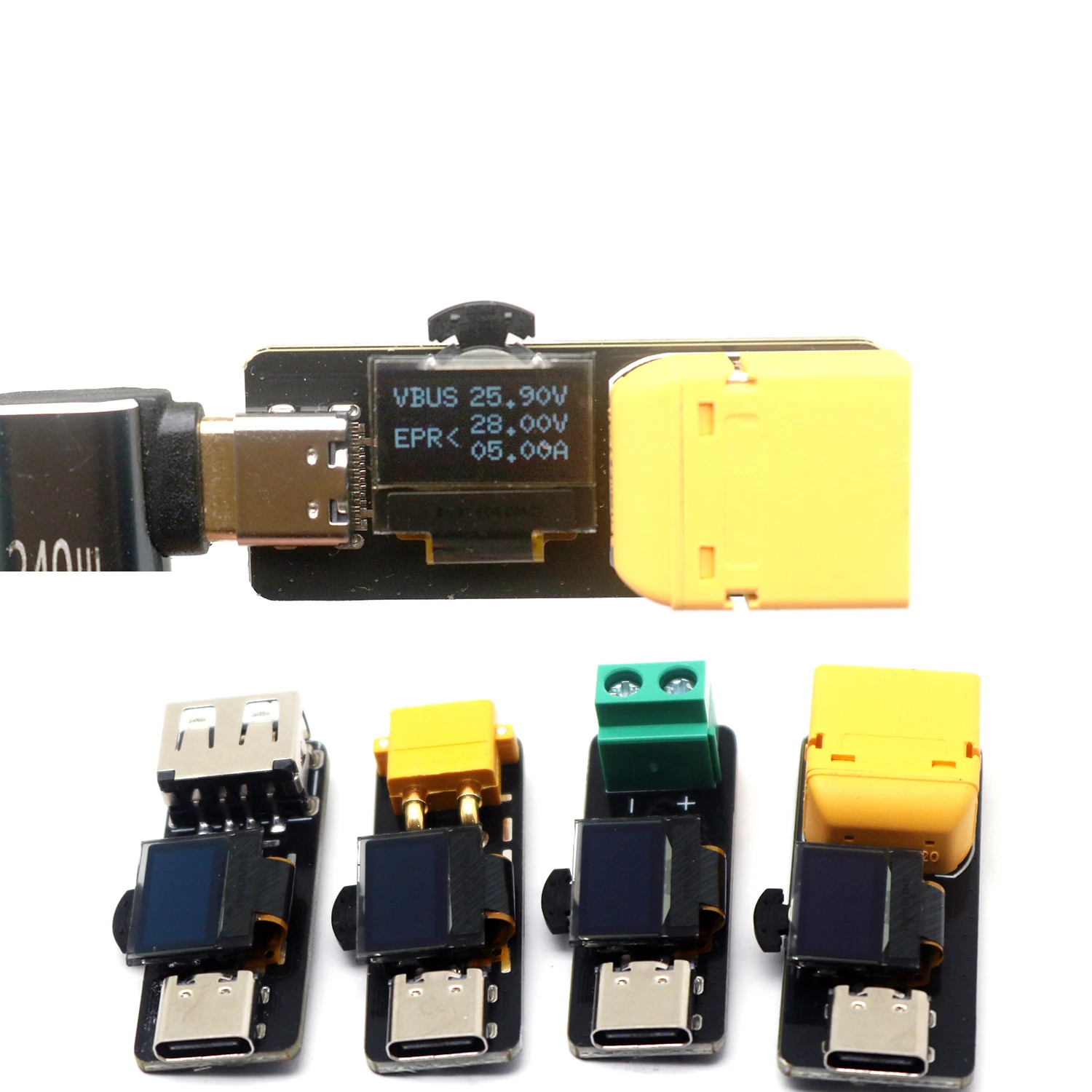 PD3.1 Deceiver Fast Charging Module W LCD Display 28V 20V 15V 12V 9V 5V Voltage Trigger TYPE-C PD  Decoy to DC XT30 XT60 USB
