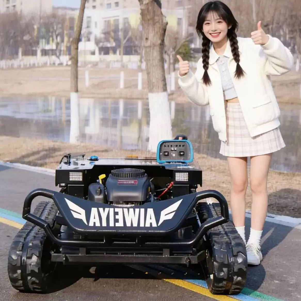 

Customized NEW high-torque intelligent obstacle-avoiding lawn mower for landscaping, with a blade-throwing design lawn mower