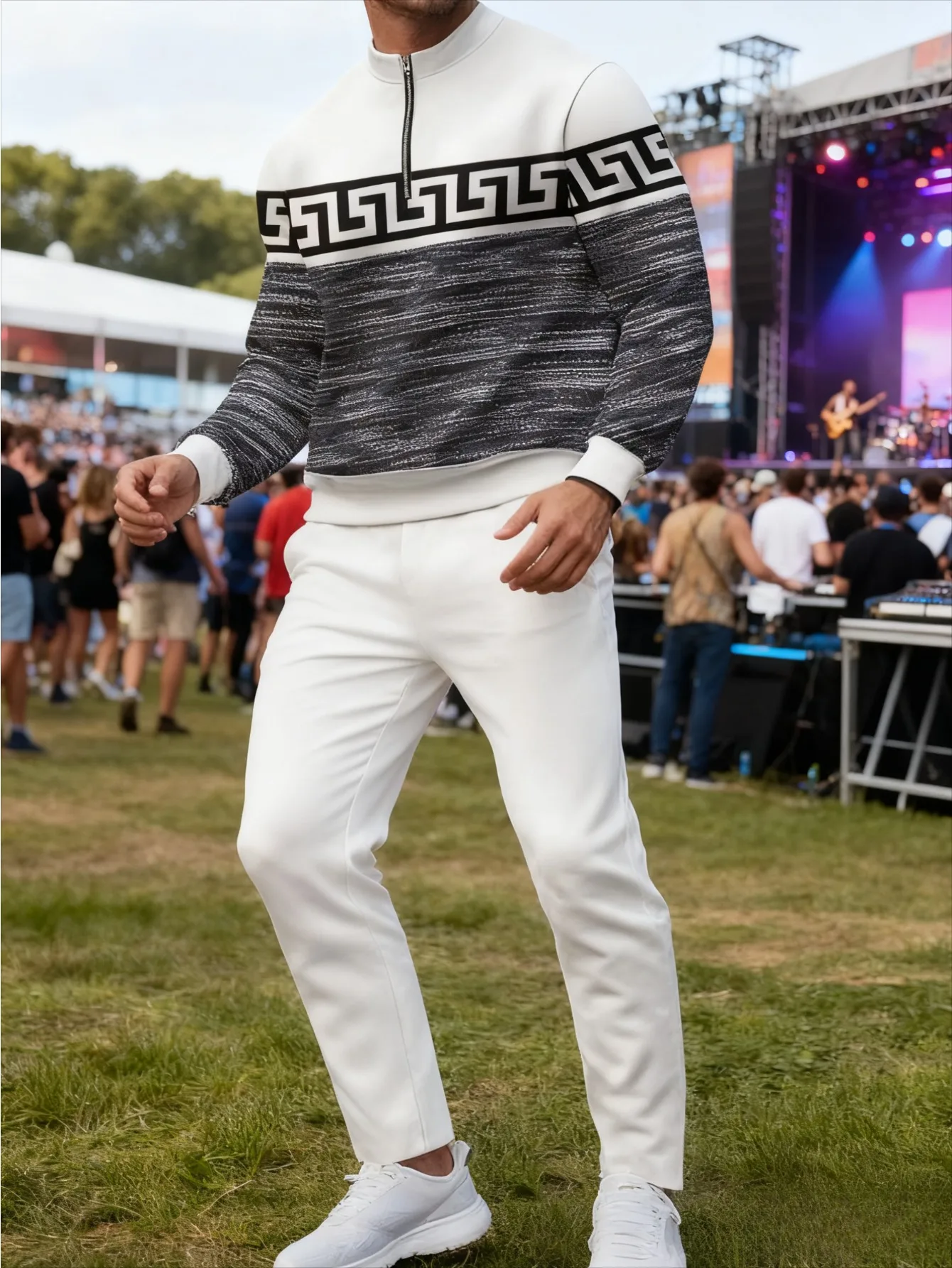 Conjunto de 2 piezas, conjunto deportivo de manga larga y pantalones largos a la moda para hombres europeos y americanos