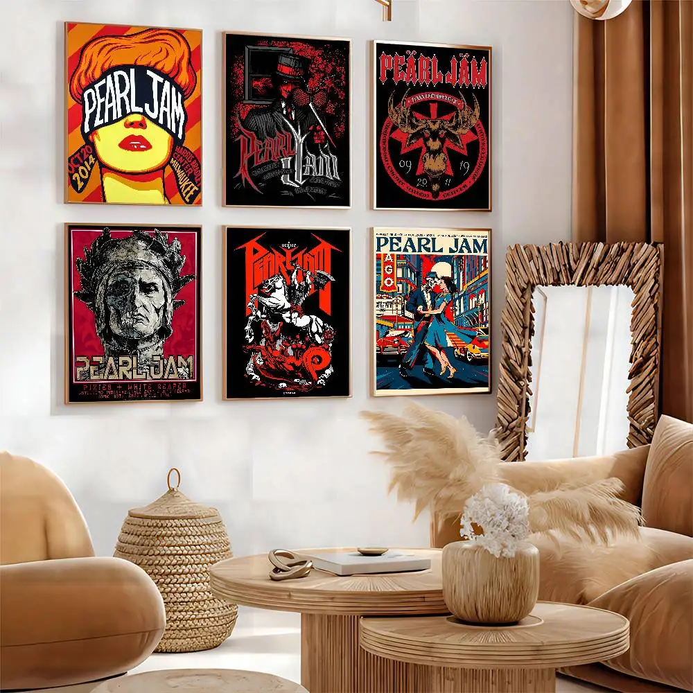 روك باند P-Pearl J-Jam أنيمي الملصقات لزجة HD جودة ملصق جدار الفن اللوحة دراسة جدار ديكور #2